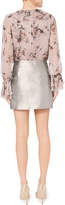Thumbnail for your product : Veda Silver Metallic Leather Mini Skirt