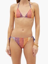 Thumbnail for your product : Missoni Mare Striped Lurex-jacquard Bikini - Red Multi