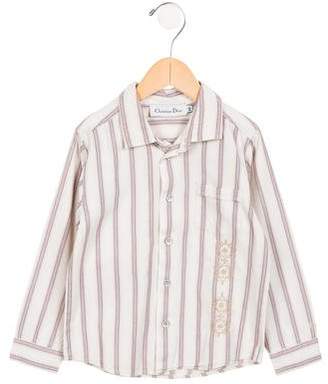 Christian Dior Boys' Striped Button-Up Shirt
