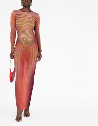 Jean Paul Gaultier Body Morphing striped dress