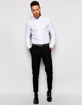 Thumbnail for your product : NOOSE & MONKEY Noose & Monkey Textured Shirt With Collar Bar