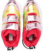 Thumbnail for your product : Stella McCartney Kids Metallic Touch-Strap Sneakers