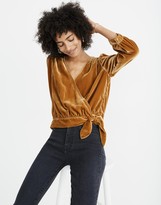 Thumbnail for your product : Madewell Velvet Wrap Top