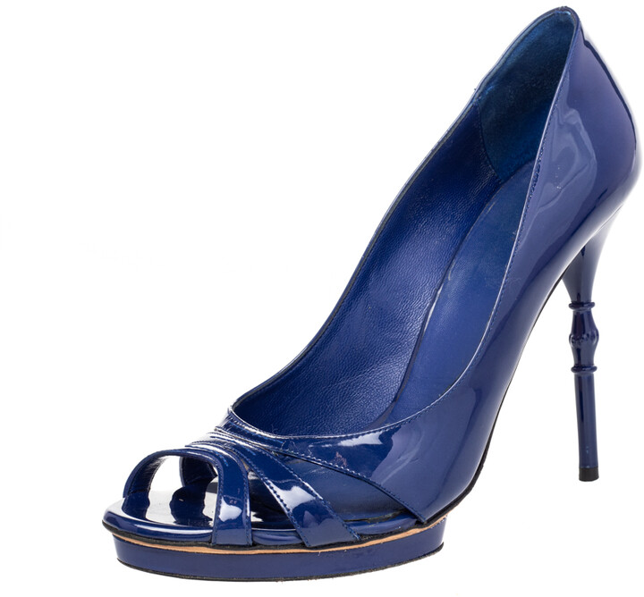 blue gucci heels