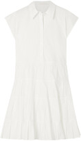 Thumbnail for your product : See by Chloe Pleated Tiered Cotton-poplin Shirt Dress
