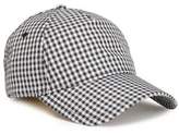 Thumbnail for your product : Rag & Bone Marilyn Leather-trimmed Gingham Woven Baseball Cap