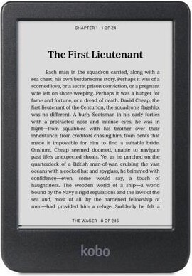 KOBO Clara BW eReader 6' Glare-Free Touchscreen with ComfortLight PRO Dark Mode Option Audiobooks Waterproof 16GB of Storage Black