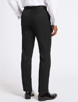 Marks and Spencer Big & Tall Black Regular Fit Trousers