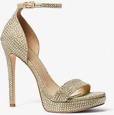 michael michael kors jada glitter fabric rhinestone embellished trainers