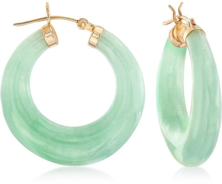 Jade Hoop Earrings | Shop the world's largest collection of 