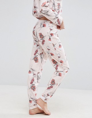 ASOS LOUNGE Inky Floral Jogger