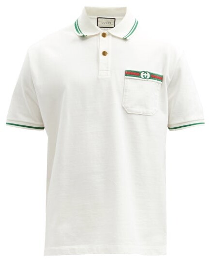 Gucci Pique Polo | Shop the world's largest collection of fashion 