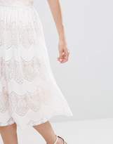 Thumbnail for your product : Oh My Love Lace Pleated Midi Skirt