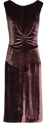 Nina Ricci Ruched Velvet Dress