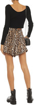 Thumbnail for your product : R 13 Leopard-print Woven Shorts
