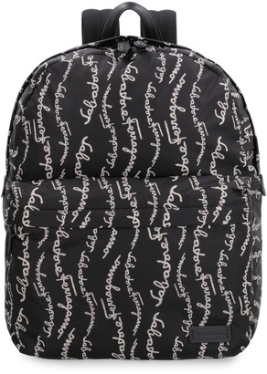 Ferragamo Nylon Backpack With Leather Details - ShopStyle