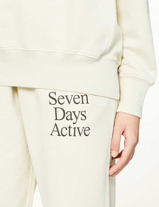 7 DAYS ACTIVE Monday logo-print cotton-jersey jogging bottoms