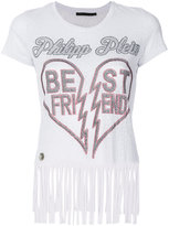 Philipp Plein - fringed T-shirt - 