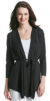 Thumbnail for your product : Joan Vass Tie Belt Open Front Cardigan