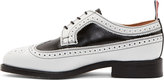 Thumbnail for your product : Thom Browne White & Black Leather Longwing Brogues