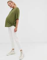 Thumbnail for your product : ASOS Maternity DESIGN Maternity relaxed t-shirt with knot side