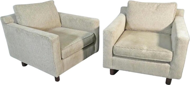 Pair Of Fabric Club Chairs By Mitchell Gold + Bob Williams