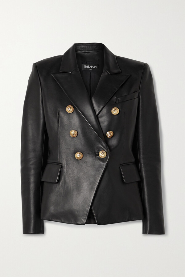 Balmain Women's Leather & Faux Jackets | Shop the world's largest collection | ShopStyle