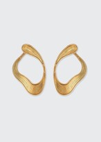 Thumbnail for your product : Fernando Jorge Stream Lines Medium Loop Earrings in 18k Yellow Gold