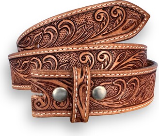 leather belt with removable buckle
