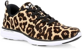 APL Athletic Propulsion Labs Women's Iconic Pro Leopard-Print Calf Hair Sneakers
