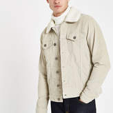 Thumbnail for your product : River Island Stone borg line cord jacket