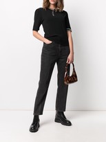 Thumbnail for your product : Karl Lagerfeld Paris Logo Intarsia Short-Sleeve Jumper