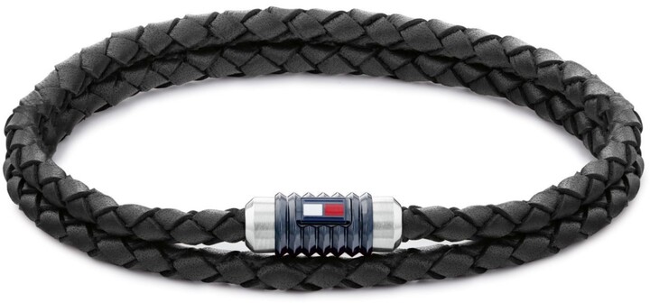 Tommy Hilfiger woven bracelet in black - ShopStyle Jewelry