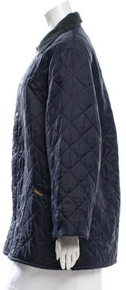 Barbour Corduroy-Accented Quilted Coat
