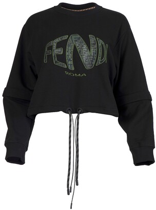 Fendi X Sarah Coleman Fisheye Logo Sweatshirt Black - ShopStyle