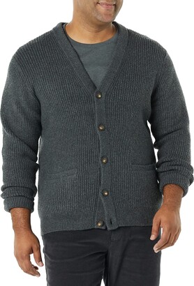 Essentials Men's Long-Sleeve Soft Touch Cardigan Sweater 