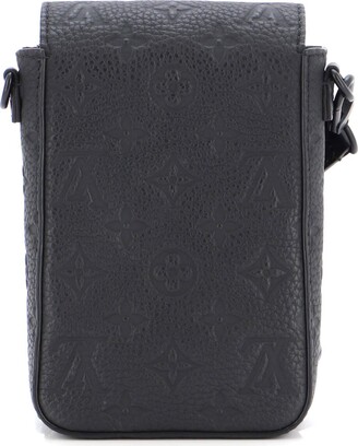 Louis Vuitton Taurillon Monogram S Lock Wearable Wallet Black