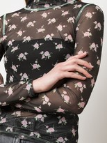 Thumbnail for your product : Sandy Liang Promise floral print sheer top