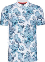 Thumbnail for your product : Ted Baker COURSE Floral print polo shirt