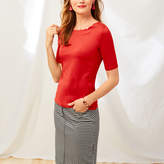 Thumbnail for your product : Talbots Pima Scallop-Edge Tee - Solid