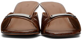 Thumbnail for your product : Abra SSENSE Exclusive Brown Inox Plate Heeled Sandals