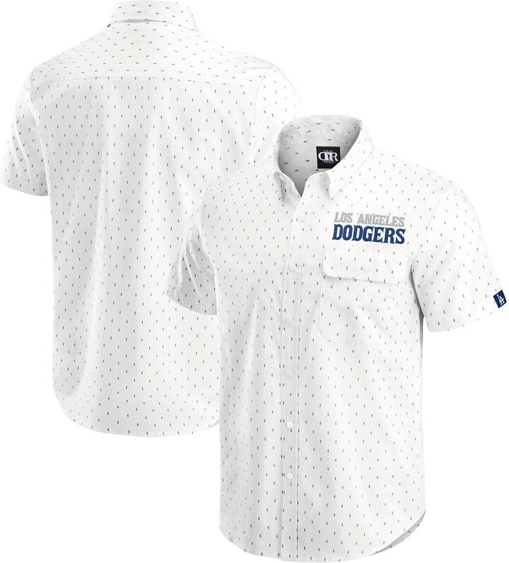 Fanatics Darius Rucker Collection by Men's Cream Los Angeles Dodgers Printed Button-Down Shirt
