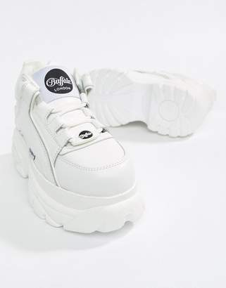 Buffalo David Bitton Classic Lowtop Platform Sneakers In White