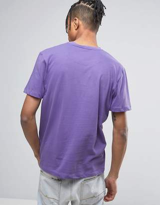 Criminal Damage T-Shirt In Purple With Text Logo