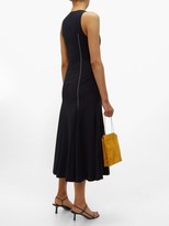 Thumbnail for your product : Gabriela Hearst Annabelle Fit-and-flare Wool-blend Crepe Dress - Navy Multi