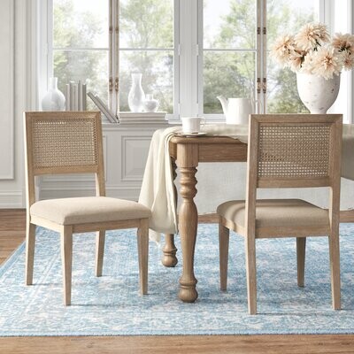 Luella Linen King Louis Back Side Chair  Upholstered dining side chair,  Side chairs dining, Upholstered chairs fabric