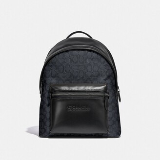 black coach backpack mens