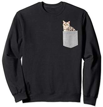American Shorthair Cat In Your Pocket Sweatshirt