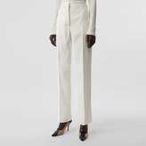 Thumbnail for your product : Burberry Satin Stripe Detail Wool Tailored Trousers