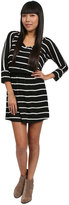 Thumbnail for your product : Splendid Striped Drapy Lux Dress in Black